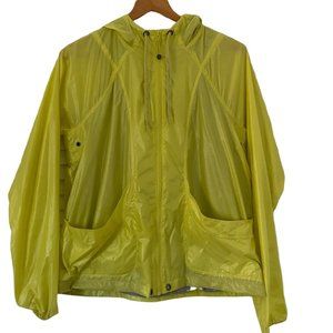 {Athleta} Neon Yellow Rain Jacket - Medium